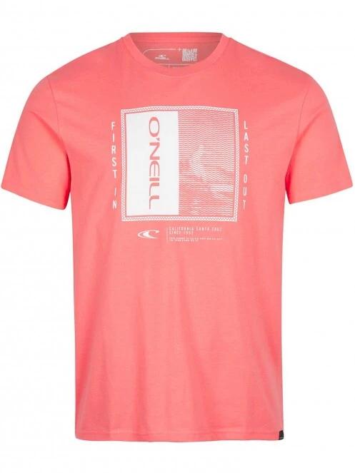 O'Neill Thayer T-Shirt férfi rövid ujjú póló rózsaszín színben 6