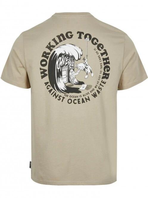 O'Neill Strong T-Shirt férfi rövid ujjú póló homok színben 7