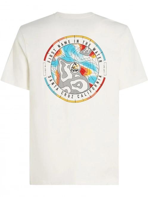 O'Neill Trvlr Back Print T-Shirt férfi rövid ujjú póló fehér színben 7