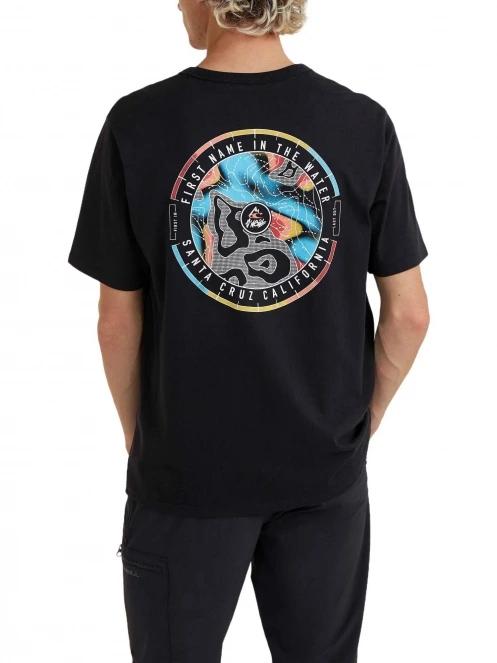 O'Neill Trvlr Back Print T-Shirt férfi rövid ujjú póló fekete színben 3