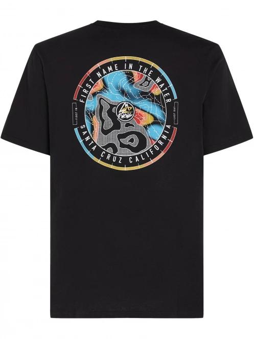 O'Neill Trvlr Back Print T-Shirt férfi rövid ujjú póló fekete színben 7