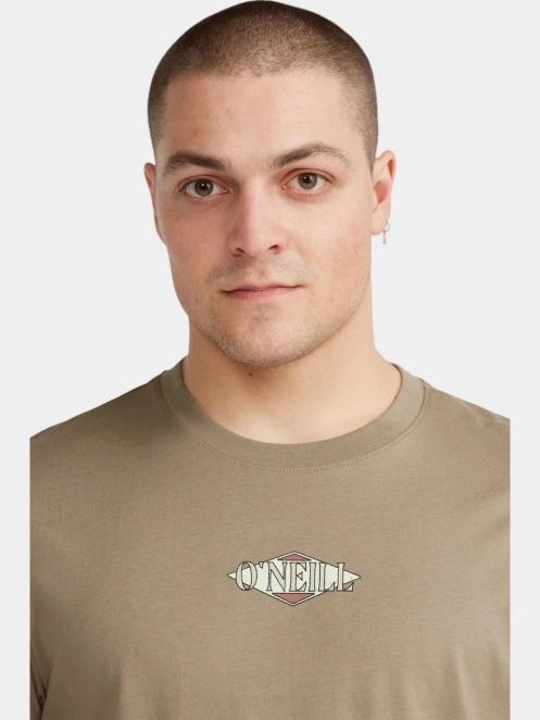 O'Neill O'Neill TRVLR Series Back Print T-Shirt férfi rövid ujjú póló barna színben 4