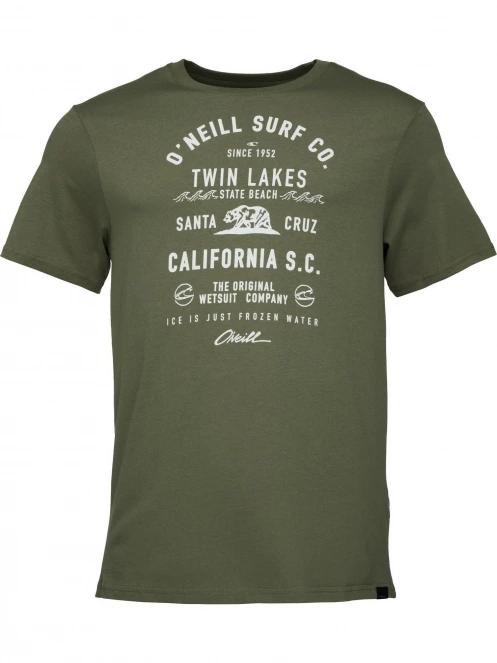 O'Neill Muir T-shirt férfi rövid ujjú póló oliva színben 2