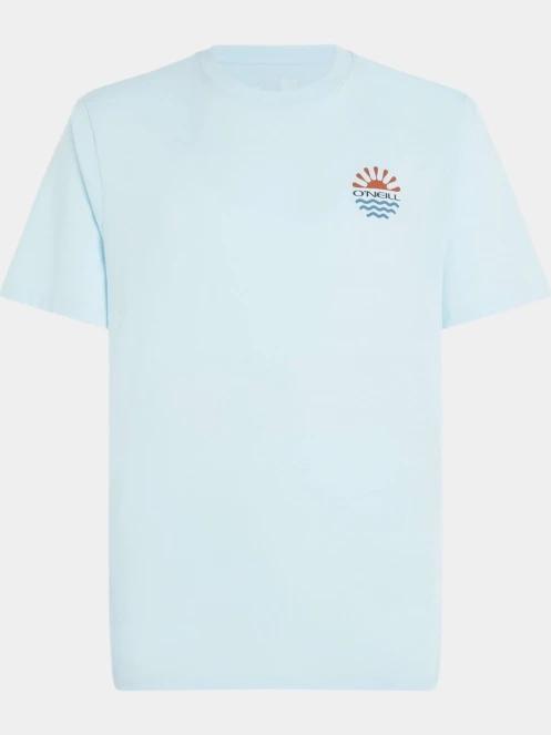 O'Neill Global T-Shirt férfi rövid ujjú póló világoskék színben 6