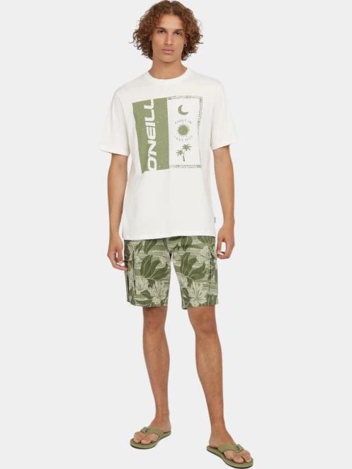 O'Neill O'Neill Front Print T-Shirt férfi rövid ujjú póló fehér színben 4