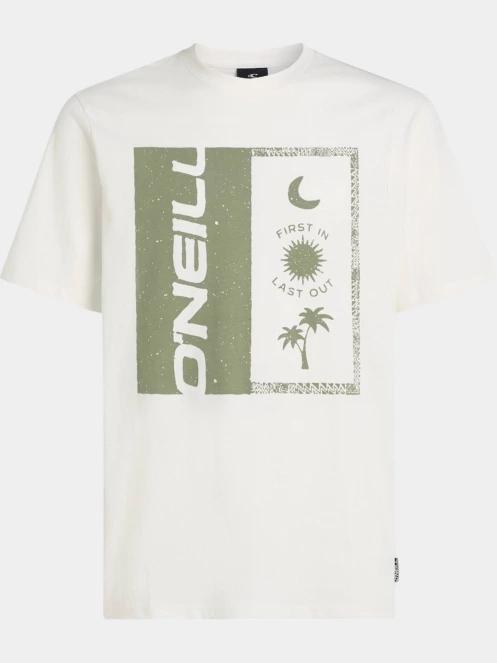 O'Neill O'Neill Front Print T-Shirt férfi rövid ujjú póló fehér színben 6