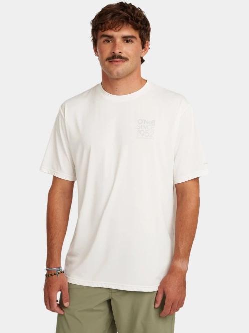 O'Neill O'Neill Hybrid Upf Polygiene Back Print T-Shirt férfi rövid ujjú sport póló fehér színben 2