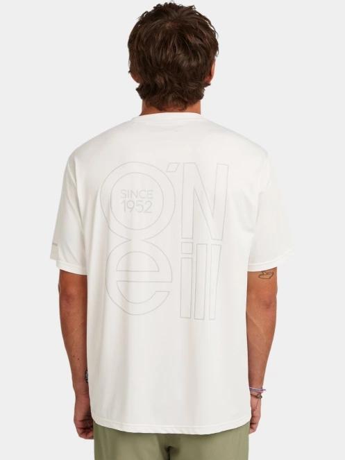 O'Neill O'Neill Hybrid Upf Polygiene Back Print T-Shirt férfi rövid ujjú sport póló fehér színben 3
