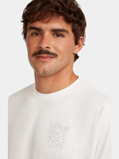 O'Neill O'Neill Hybrid Upf Polygiene Back Print T-Shirt férfi rövid ujjú sport póló fehér színben 5