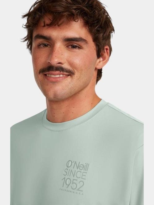 O'Neill O'Neill Hybrid Upf Polygiene Back Print T-Shirt férfi rövid ujjú sport póló világoszöld színben 5