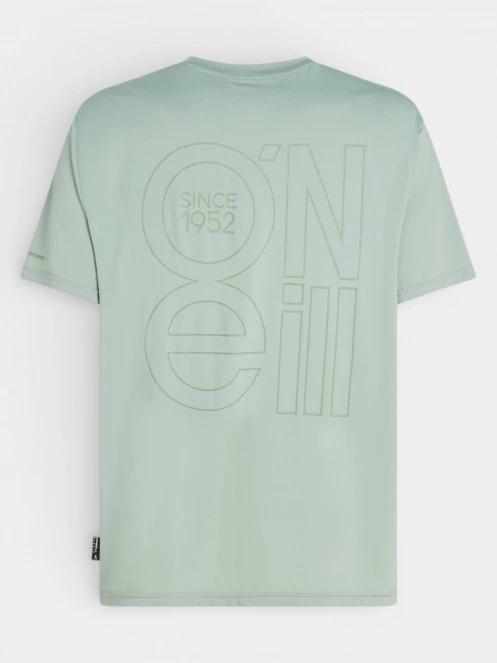 O'Neill O'Neill Hybrid Upf Polygiene Back Print T-Shirt férfi rövid ujjú sport póló világoszöld színben 7