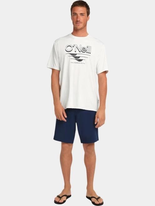 O'Neill O'Neill Hybrid Upf Polygiene Graphic T-Shirt férfi rövid ujjú sport póló fehér színben 4