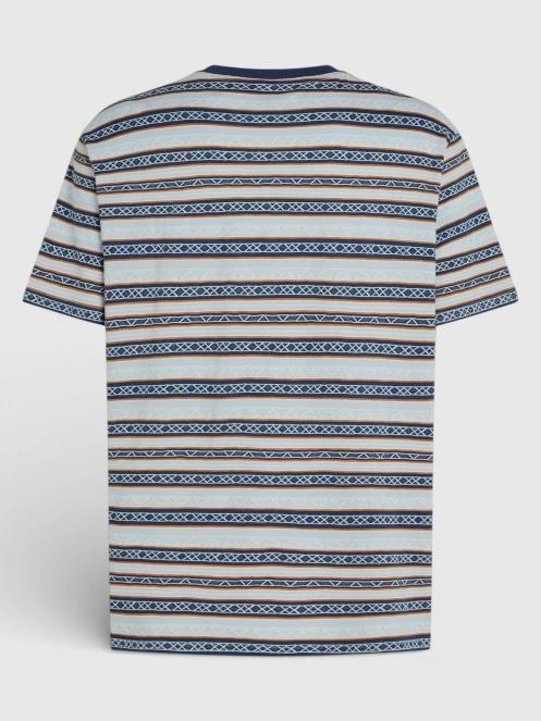 O'Neill O'Riginals Jacquard Stripe T-Shirt férfi rövid ujjú póló világoskék színben 7