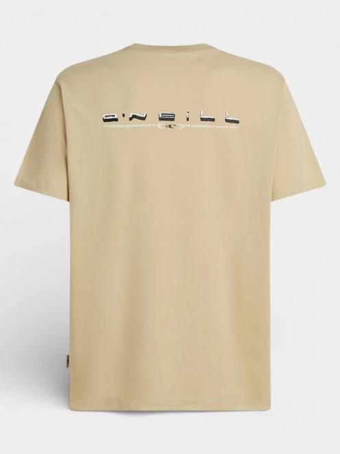 O'Neill O'Neill Retro Back Print T-Shirt férfi rövid ujjú póló homok színben 6