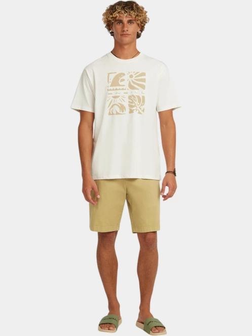 O'Neill O'Neill Melange Front Print T-Shirt férfi rövid ujjú póló fehér színben 4