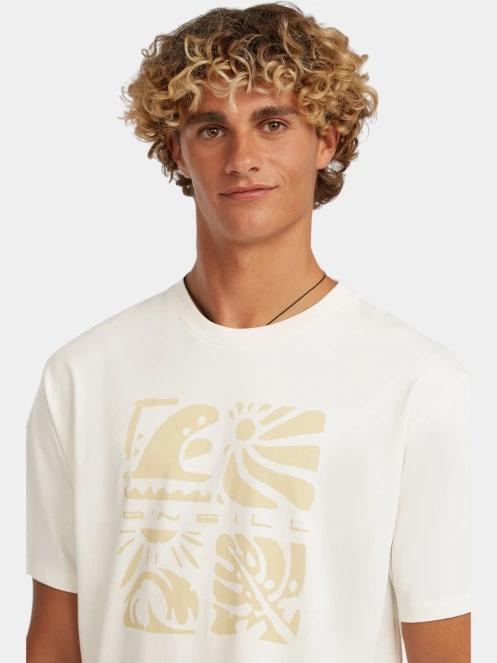 O'Neill O'Neill Melange Front Print T-Shirt férfi rövid ujjú póló fehér színben 5