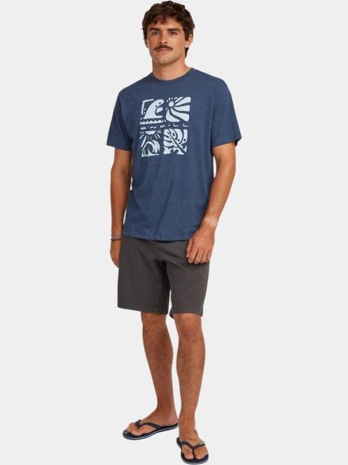 O'Neill O'Neill Melange Front Print T-Shirt férfi rövid ujjú póló sötétkék színben 4