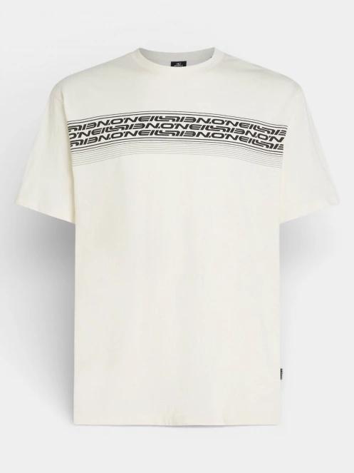 O'Neill O'Neill Logo Stripe T-Shirt férfi rövid ujjú póló fehér színben 6