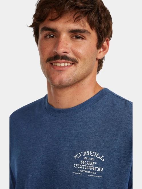 O'Neill O'Neill Melange Chest Print T-Shirt férfi rövid ujjú póló sötétkék színben 5