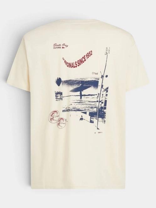 O'Neill O'Riginals Retro Back Print T-Shirt férfi rövid ujjú póló fehér színben 7