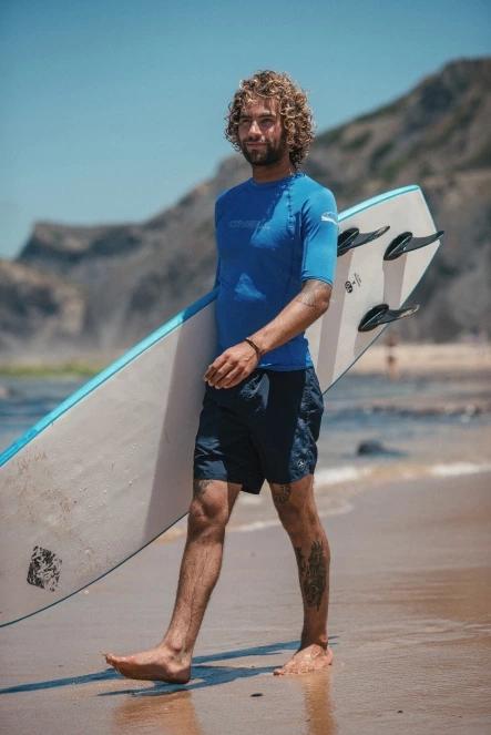 O'Neill Basic Skins S/S Rash Guard férfi rövid ujjú lycra kék színben 4