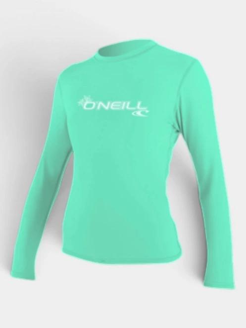 O'Neill Wms Basic Skins L/S Sun Shirt női hosszú ujjú lycra világoszöld színben 3