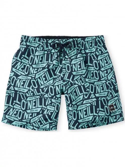 O'Neill Stickerprint Shorts fürdőnadrág sötétkék színben 2