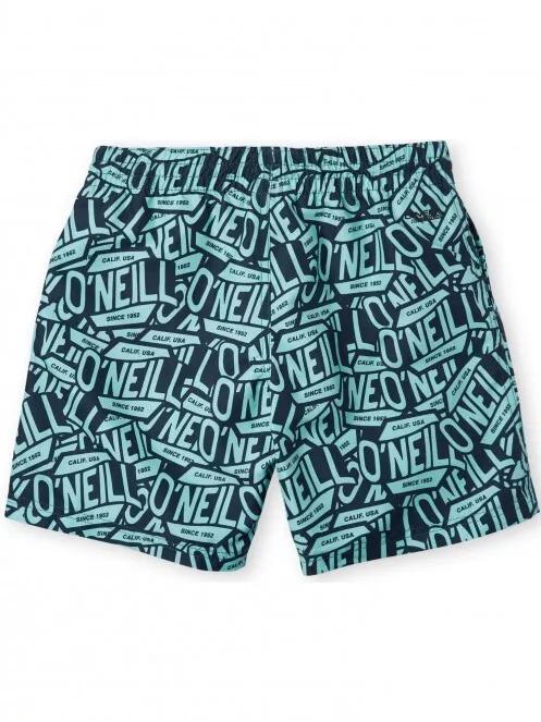 O'Neill Stickerprint Shorts fürdőnadrág sötétkék színben 3