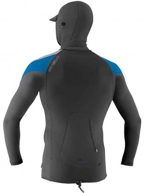 O'Neill Premium Skins O'Zone L/S Rash Guard w/Hood férfi hosszú ujjú lycra szürke színben 3