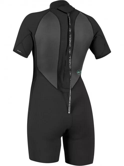O'Neill Wms Reactor-2 2mm Back Zip S/S Spring női rövid ujjú neoprén ruha fekete színben 3
