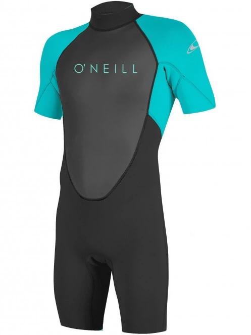 O'Neill Youth Reactor 2-2mm Back Zip S/S Spring rövid ujjú neoprén ruha fekete színben 2