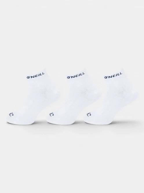 O'Neill O'Neill Women Men Quarter Socks 3-Pack zokni fehér színben 2