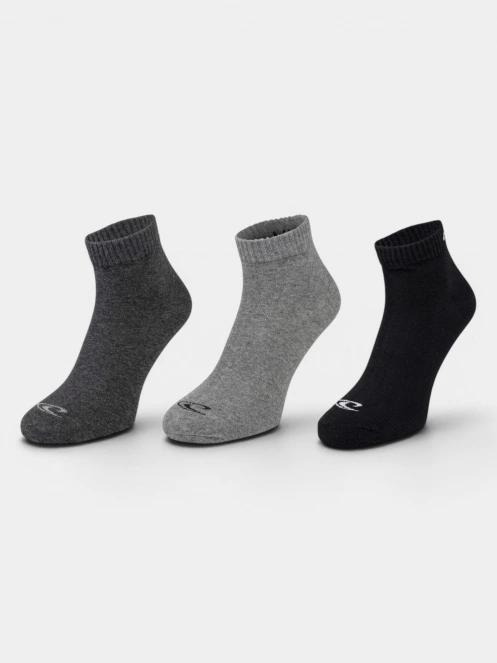 O'Neill O'Neill Women Men Quarter Socks 3-Pack zokni szürke színben 2