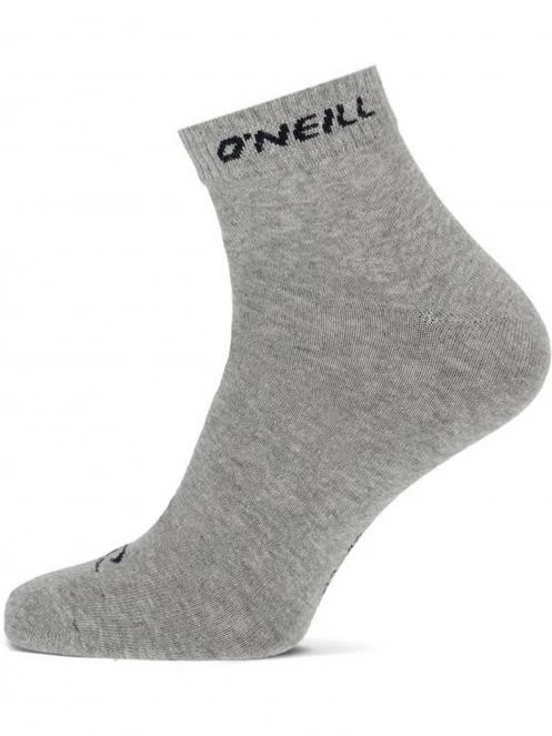 O'Neill Quarter O'Neill 3-pack zokni szürke színben 4
