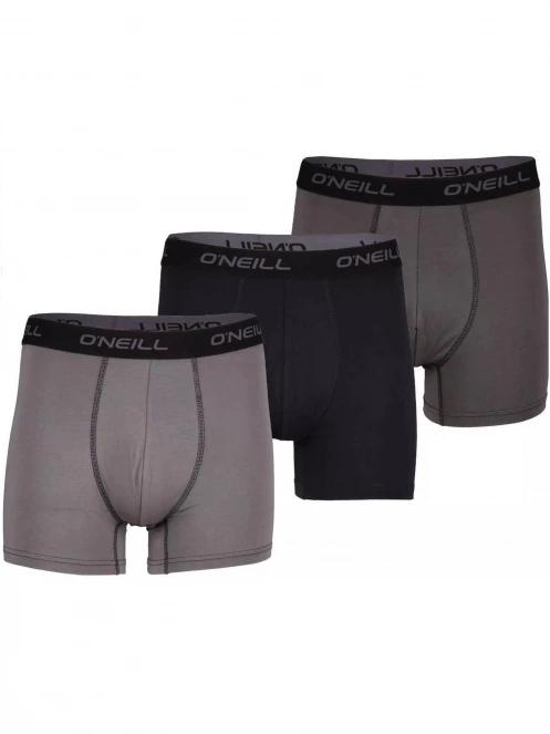 O'Neill Men boxer O'Neill plain 3-pack férfi alsónadrág szürke színben 2