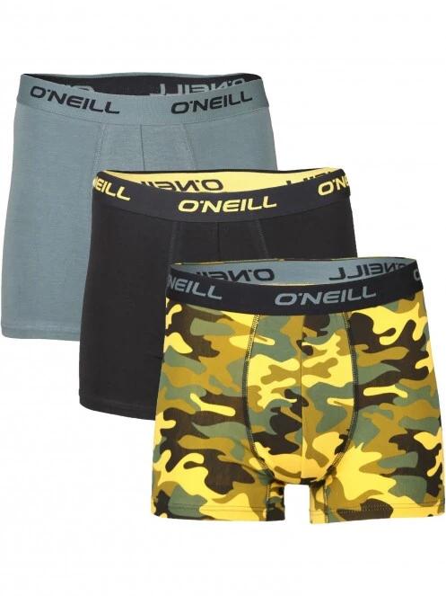 O'Neill Men boxer O'Neill camouflage & plain 3-pack férfi alsónadrág fekete színben 2