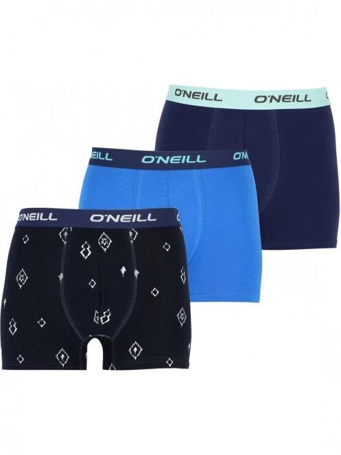 Men boxer O'Neill ikat & plain 3-pack