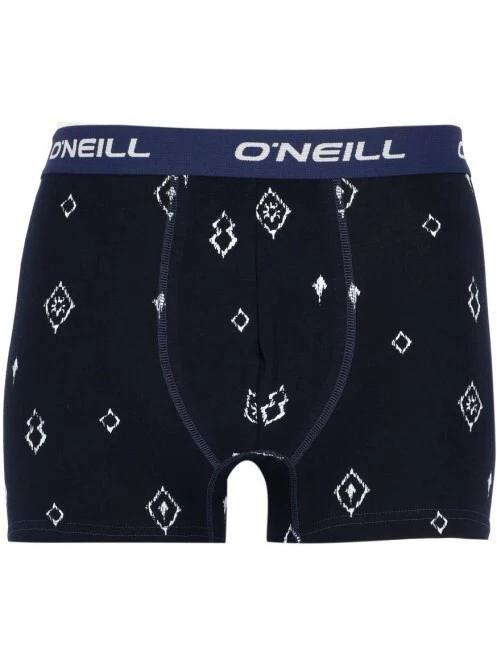 O'Neill Men boxer O'Neill ikat & plain 3-pack férfi alsónadrág kék színben 3