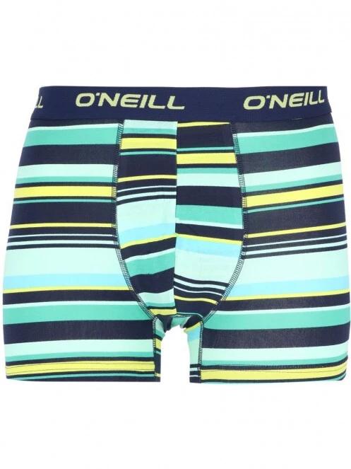 O'Neill Men boxer O'Neill striped & plain 3-pack férfi alsónadrág zöld színben 3
