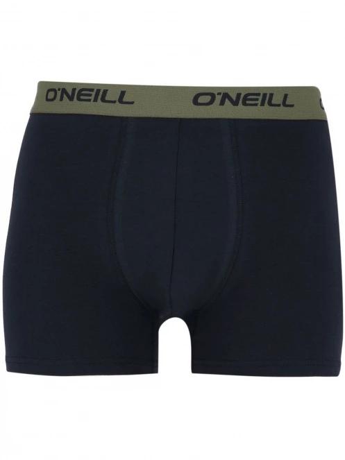 O'Neill Men boxer O'Neill aop logo & plain 3-pack férfi alsónadrág oliva színben 4