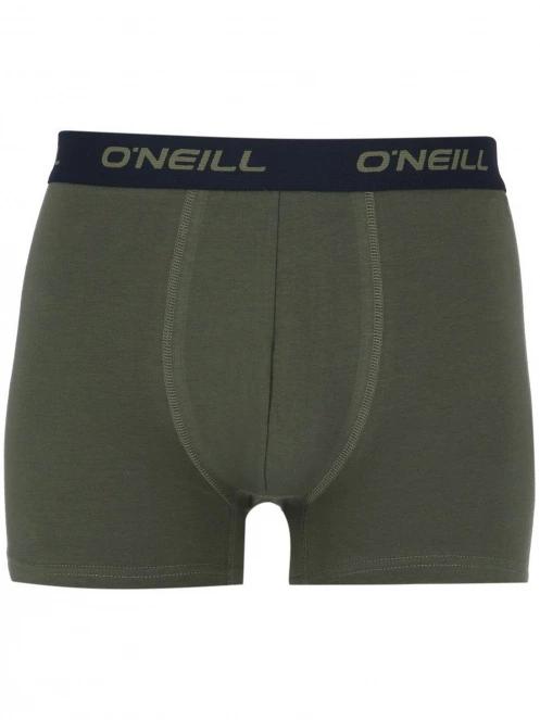 O'Neill Men boxer O'Neill aop logo & plain 3-pack férfi alsónadrág oliva színben 5
