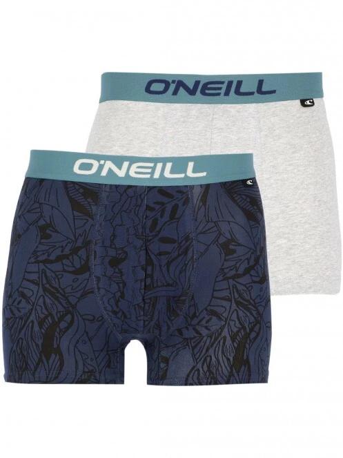 Men boxer O'Neill sea plants & plain 2-pack