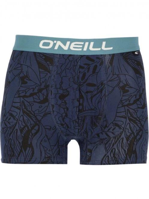 O'Neill Men boxer O'Neill sea plants & plain 2-pack férfi alsónadrág szürke színben 3