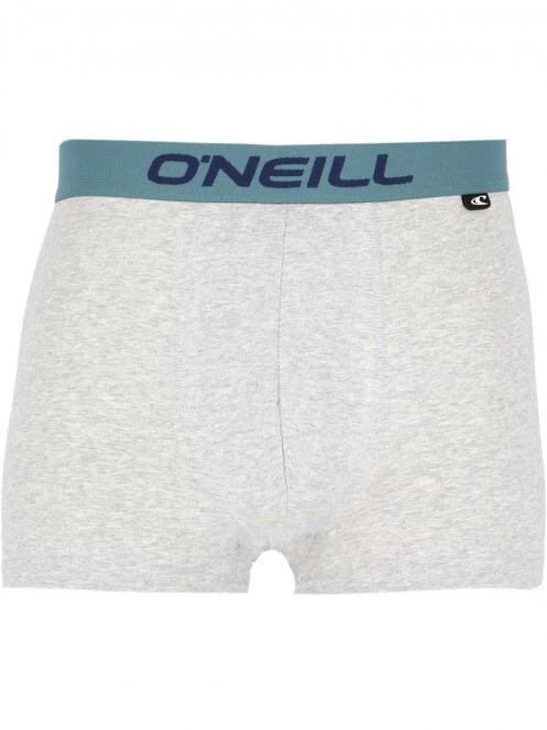 O'Neill Men boxer O'Neill sea plants & plain 2-pack férfi alsónadrág szürke színben 4