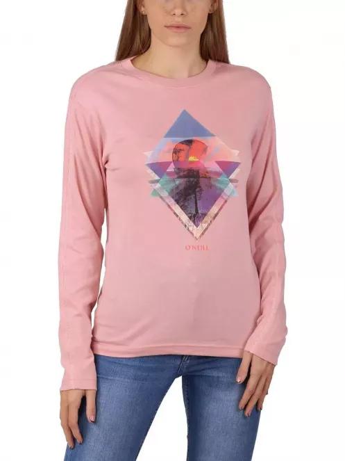 O'Neill LW Kalani L/Slv T-Shirt női hosszú ujjú póló rózsaszín színben 2