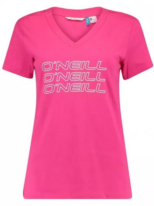 O'Neill LW Triple Stack V-Neck T-Shirt női rövid ujjú póló magenta színben 2