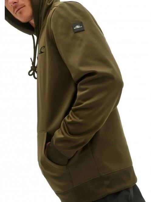 O'Neill Rutile Solid Hooded Fleece férfi kapucnis pulóver oliva színben 3