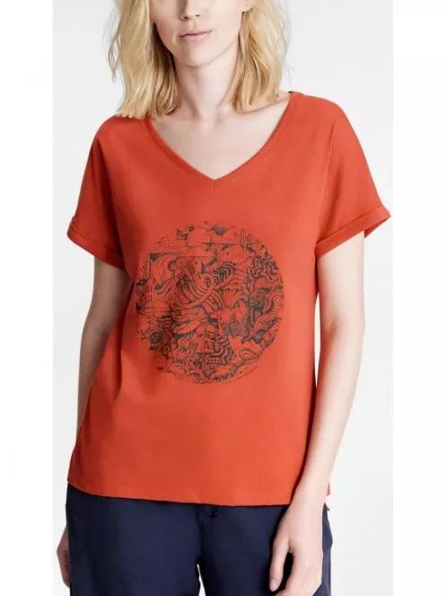 TBS Rhenaver női rövid ujjú póló piros színben 2