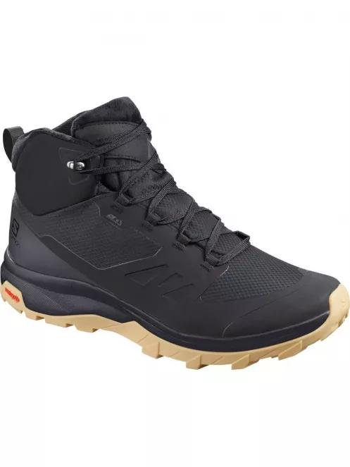 Salomon SHOES OUTsnap CSWP férfi vízhatlan túracipő fekete színben 2