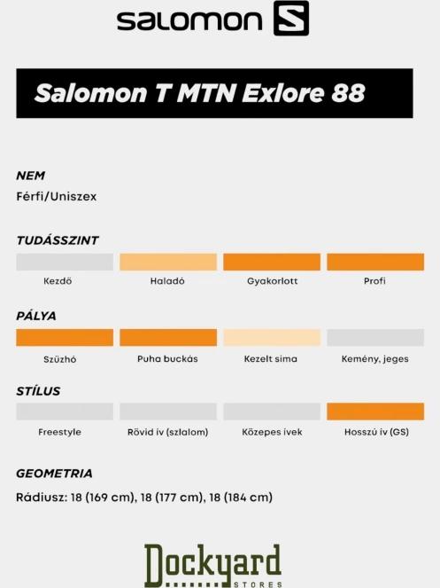 Salomon Ski Set T Mtn Explore 88 + Skins R síléc piros színben 4